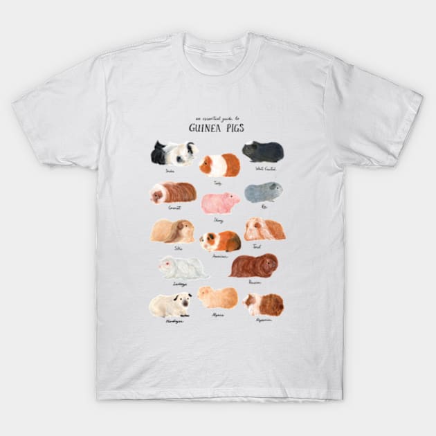 Guinea Pig Breed Chart T-Shirt by Delaserratoyou